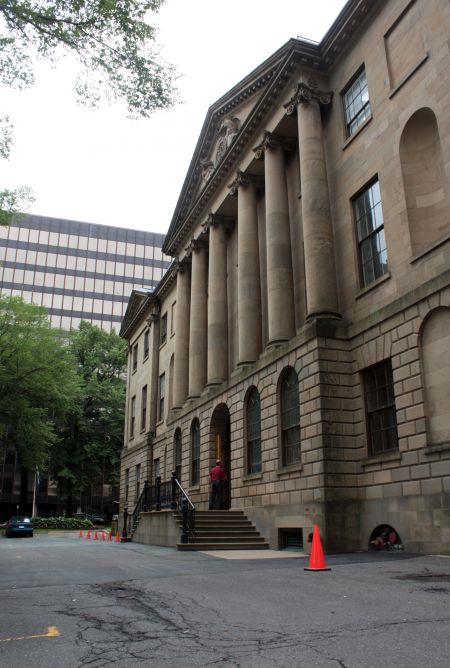 Cracks have appeared in Province House recently. (Photo by Hilary Beaumont)