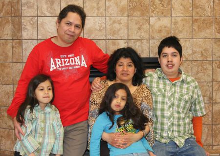 Figueroa family inside Walnut Grove Lutheran Church,  Struggling to remain together as a family in Canada.  Photo Facebook we Are Jose