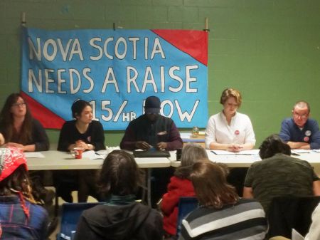 A panel and a town hall kicked off the Nova Scotia Needs a Raise Campaign. Photo Tony Trace / Facebook