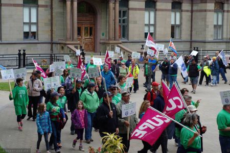 After a month-long lockout and on the heels of a large rally at City Hall negotiations between CUPE and Halifax Water management will resume maybe as early as tomorrow. Photo Trevor Beckerson 