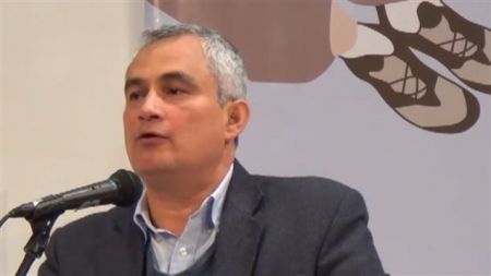 Trade unionist and lawyer Francisco Ramirez Cuellar has survived eight assassination attempts in Colombia. He recently visited the Maritimes to inform unions, pensioners and the power companies about their complicity in the unrest in Colombia. [Photo: Youtube]