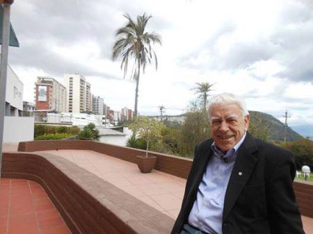 Silver Donald Cameron in Quito, Ecuador, where he attended the Global Rights of Nature Summit and Public Tribunal. [GreenRights Film Facebook page]