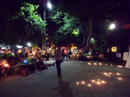 The setting for the vigil, the gates at Halifax's Public Gardens