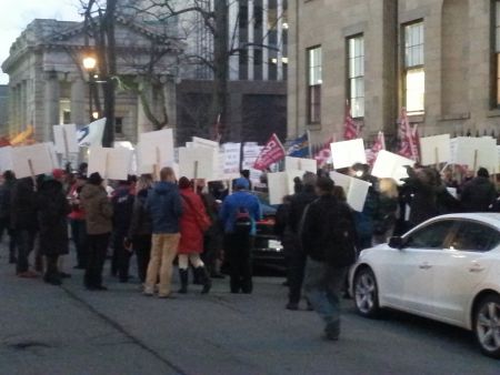 Another labour rally at the Legislature. This time Bill 148 is the target. Photo Robert Devet