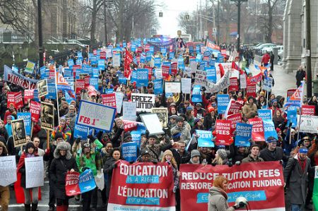 National Student Day of Action, Halifax (photo by Dan Corbett).