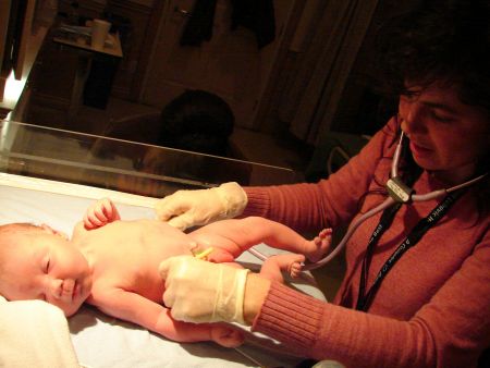 Midwife Simone at work. [Photo: jon.hayes]