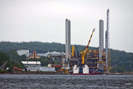 Pictured is the Deep Panuke MOPU (Mobile Offshore Production Unit) at Mulgrave, Strait of Canso - July 13 2011 [Photo: celticpixl via flickr]