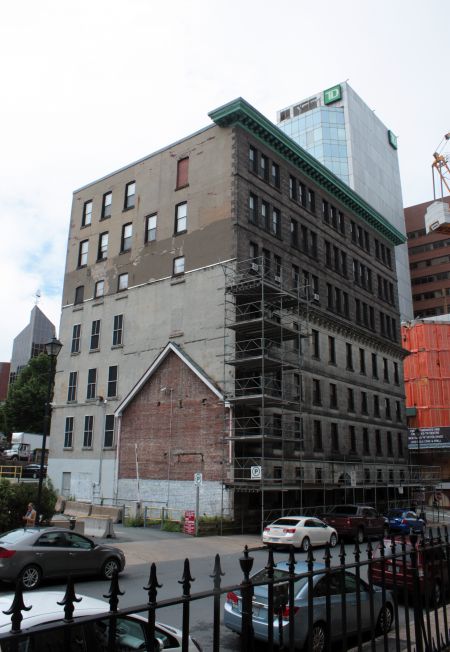 Provincial staff noticed an "upheaval" in the basement of the Dennis Building in April. (Photo by Hilary Beaumont)