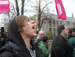 “This is not a day of protest, it is a day of celebration!”  Photo: Rosie Oilfoot