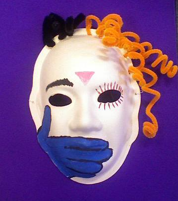 Mask created by an abuse survivor. For more, see http://www.thans.ca/Content/Mask%20Project.