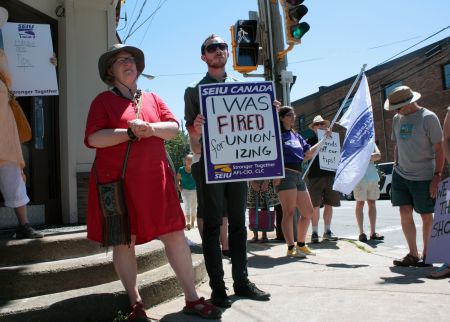 Former Second Cup barista Andrew Gouthro also alleges he was fired after voting to unionize. (Photo by Hilary Beaumont)