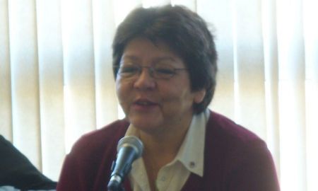 Patricia Doyle-Bedwell speaking at a Transition Year Program event in 2010 (photo courtesy of UNews.ca).