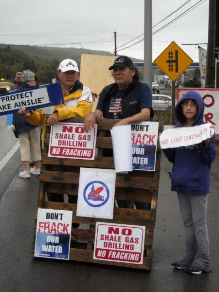 Global Frackdown at Auld's Cove Sept 2012 — from the same waters that feed Idle No More.