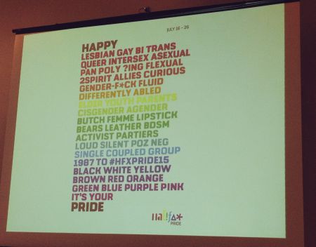 Pride guide cover text - emphasizing inclusiveness. Photo Rebecca Rose