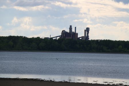 In a rare moment in the last 47 years, the air did not smell like cancer-causing, headache inducing, rotten egg-sulphur earlier in June 2014, when a burst pipe rendered the Northen Pulp mill inoperational. [Photo: Miles Howe]