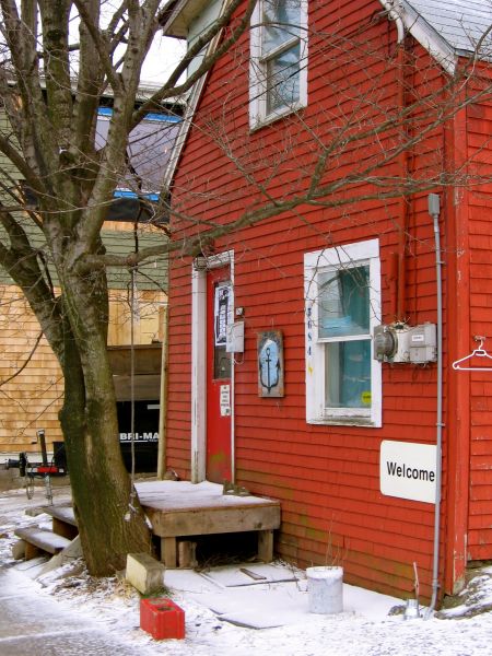 The Roberts Street Social Centre is currently housed in a small red clapboard house on, you guessed it, Roberts Street in the North End (Natascia Lypny photo).