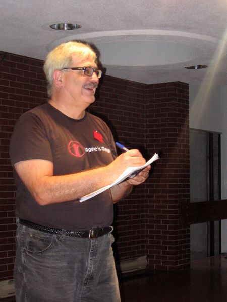 Sociologist and social justice activist Gary Kinsman during an earlier visit to Halifax.  Photo Natascia Lypny