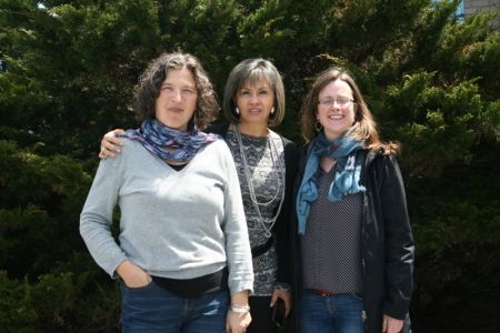 Over the last 14 years Margarita Lopez (middle) and her union have averted no less than five separate attempts to privatize publicly owned water and wastewater facilities in Colombia.  To Margarita's left is Kelti Cameron, who works for CUPE, to her right is Barabara Wood, executive director of Codev, an organization that facilitates partnerships for global justice.