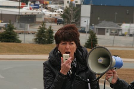 Jeannie Baldwin, Regional Executive Vice President of the Public Service Alliance of Canada. photo: Miles Howe