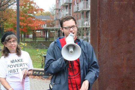 "More than half of families who make under $30,000 a year have no access to the internet at home.  This is absolutely shameful when you consider that you need the internet for everything now. We are targeting the big three of telecommunication, TELUS, Rogers and Bell, and we are taking this to Halifax."  Evan Coole, ACORN Nova Scotia