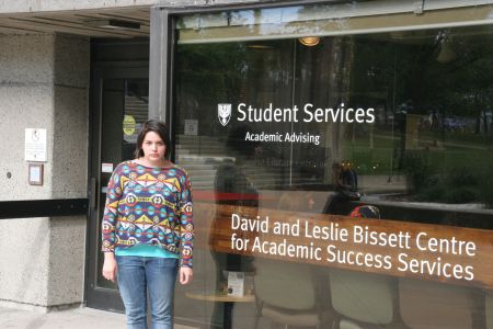 Rachelle McKay, an Anishinaabe student at Dalhousie University, alleges that a Shell Canada grant was misallocated when it went to pay for her summer job. [Photo: Miles Howe]