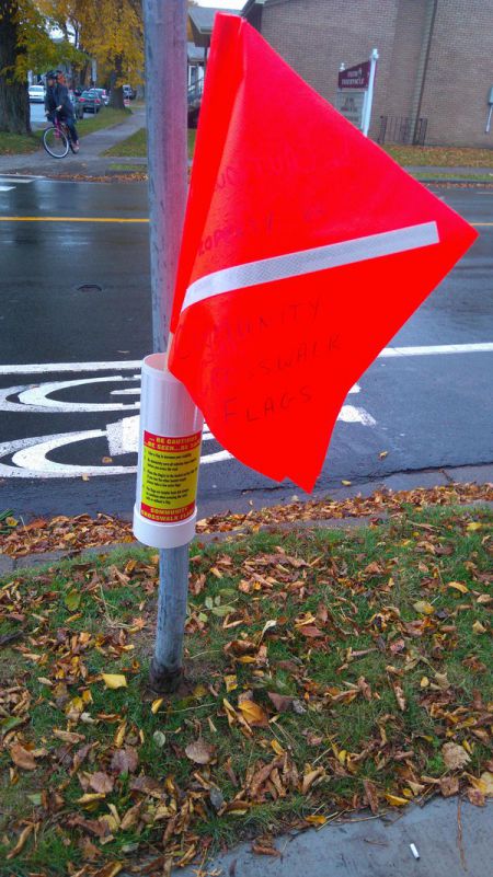 As of March, 72 flag stations have been installed around HRM. photo: Katie Ingram