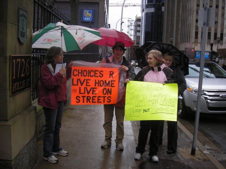 Landon Webb is being discharged from an institution that can't take care of him. But Community Services offers no alternative, because of a lack of small option homes.  In 2013 people rallied at the legislature asking that government address that problem, but to no avail. Photo Robert Devet