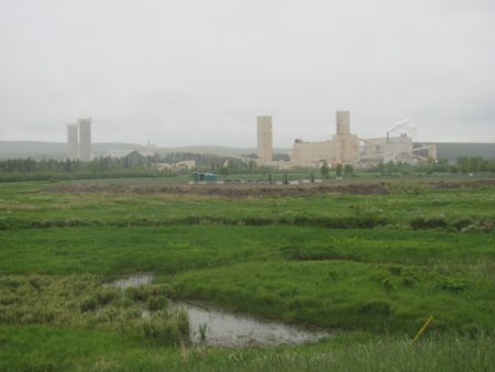 The new and old potash mining operation in Penobsquis, NB. (Photo: Tracy Glynn.)