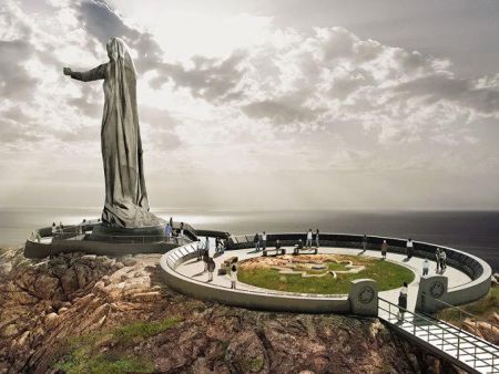 An artist’s rendition of the Mother Canada statue at the proposed Never Forgotten National Memorial at Green Cove, Cape Breton