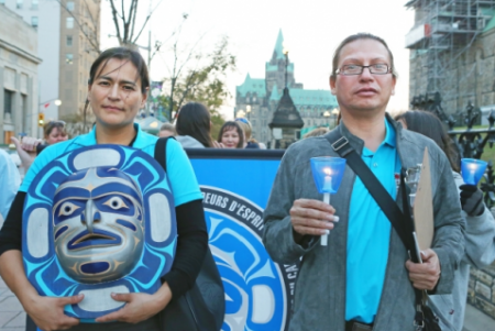 A Sisters in Spirit vigil (photo courtesy of NWAC.com).