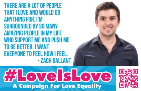 “The goal of the #LoveIsLove campaign is to unite all people, regardless of who they are or who they love, to support love equality” says Zach Gallant, President of the Mount St. Vincent University Students’ Union. 