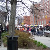 The street dance merges with the main crowd gathered at Victoria Park