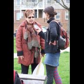 Halifax Media Coop organizer Hillary Lindsay getting the story for the people...