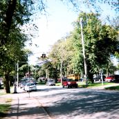 On the street by the Pavilion