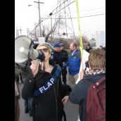 Protesters are asked to free to road