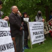 Dr. Ismail Zayid was born in Beit Nuba, Palestine, whichh was bulldozed on June 6, 1967. Today, at the former site of Beit Nuba is "Canada Park" built by tax deductible Canadian dollars. <br> Photo by Kaley Kennedy