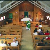 Spanish Mass led by Brian Macmillan at Catholic Church in Canning.  Photo: Ryan Buckley