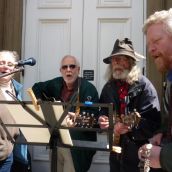 The North Shore Slow Pickers welcomed the crowd with renditions of well-known folk songs, with lyrics appropriate to the occasion.