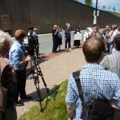 Forty people gathered for a panel on Israel's policy on Palestine.