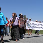 Members of NSNWA and friends walked through Point Pleasant Park, gathered water from the ocean, and prayed for clean water for generations to come. 