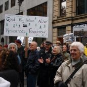 Many forest ralliers had signs to express their sentiments 