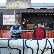 Spirit Train Protest in Montreal