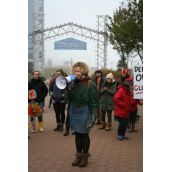 Catherine Abreu of the Ecology Action Centre, "We don't want a future where we frack the last remaining fossil fuel resources out of the ground and pollute communities."  Photo Robert Devet