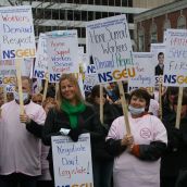 Home support workers visit patients at their homes, where they provide similar care as offered by their hospital counterparts, but for a lot less money. That's why roughly 1200 home care workers in 13 NSGEU locals were ready to go on strike in early 2014. Photo Robert Devet 