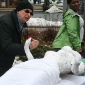 Signing the petition.  Photo Robert Devet