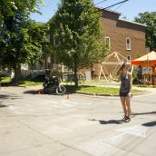 Volunteer Kelsey Hill directing traffic. “Halifax has a unique ability to bring people together from all ends of the spectrum. It isn’t about being the same or different, it is about working together and caring about one another.” 