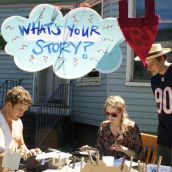 “This is bringing people together in a wonderful way and I’m meeting people in my community.” Said Erin Walker(left). Erin Walker, Susan Murray, and Couragyn Chretien take their turn using the typewriters. 