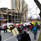 The march departs on South Park Street