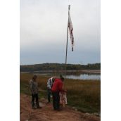 Spear and flag contributed by Chief Copage. Photo Robert Devet