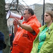 "This isn't the first pension fight we're in, and we won a good many in this country." Danny Cavanagh, president of CUPE Nova Scotia. Photo Robert Devet